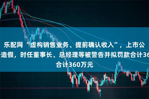 乐配网 “虚构销售业务、提前确认收入”，上市公司财务造假，时任董事长、总经理等被警告并拟罚款合计360万元